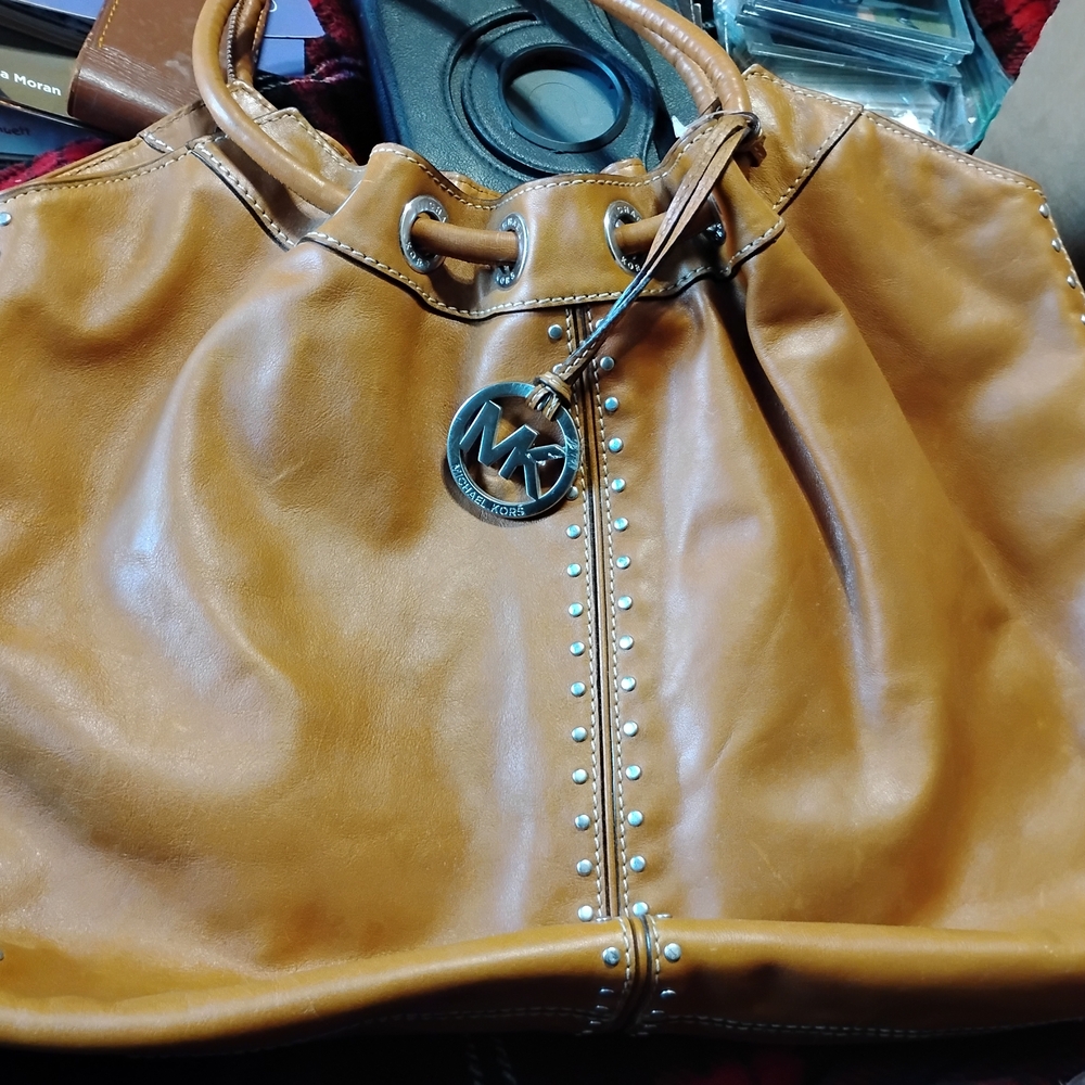 Michael Kors Brown Leather Shoulder Bag